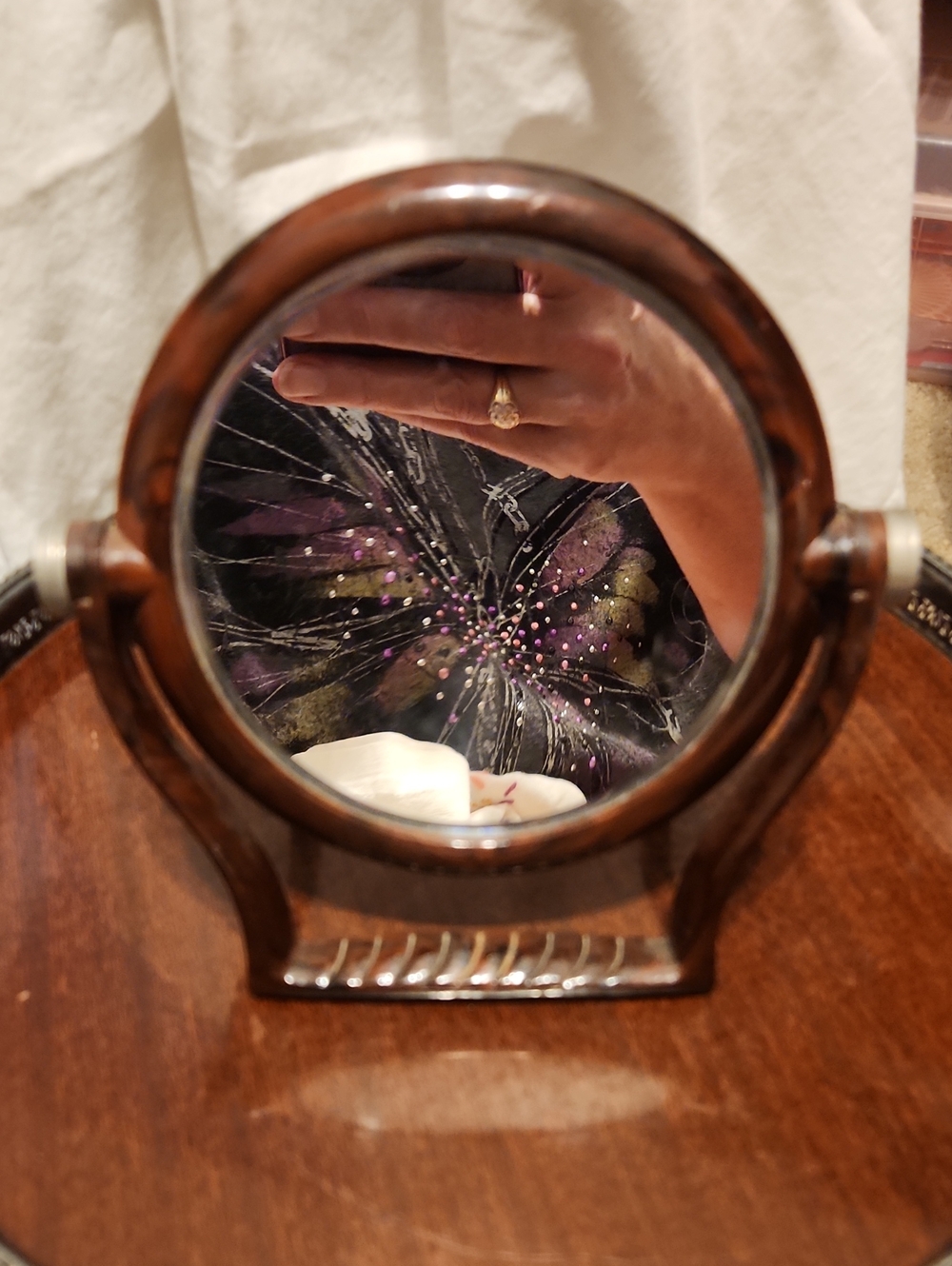 "Vintage Mid Century Fuller Brush Co Double Sided Vanity Mirror